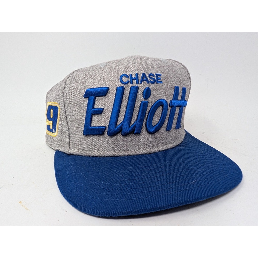 Chase Elliott Hat Cap Snap Back Mens One Size Gray Blue NASCAR Racing New Era 9